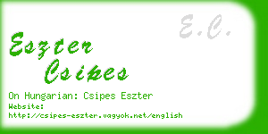 eszter csipes business card